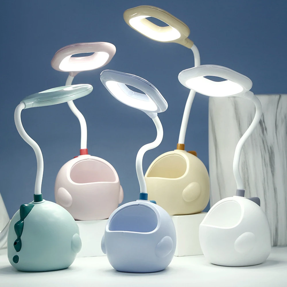 Светодиодная настольная лампа для спальни, ночник, USB-зарядка, Гибкая настольная лампа, держатель ручки светодиодный светодиодная лампа, но...