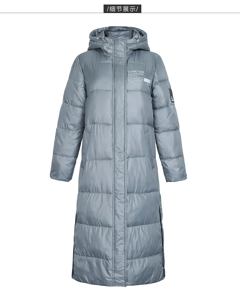 

2021 Winter New Slim Hooded Long Down Cotton Jacket Fashion Thin And Light Warm Casual Outwear Women's Parkas
