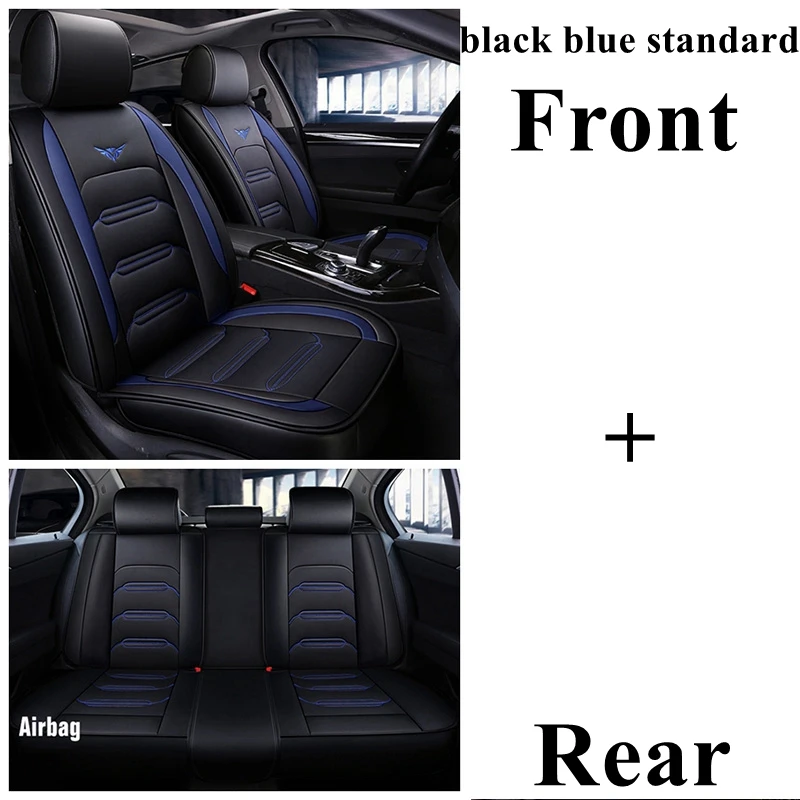 Чехол для автокресла Chery arrizo 3 5 7 bonus A13 tiggo 3 5 Cowin e5 A1 A3 A5 E3 E5 QQ TX X1 EQ Eastar banner cloud auto styling - Название цвета: black blue standard