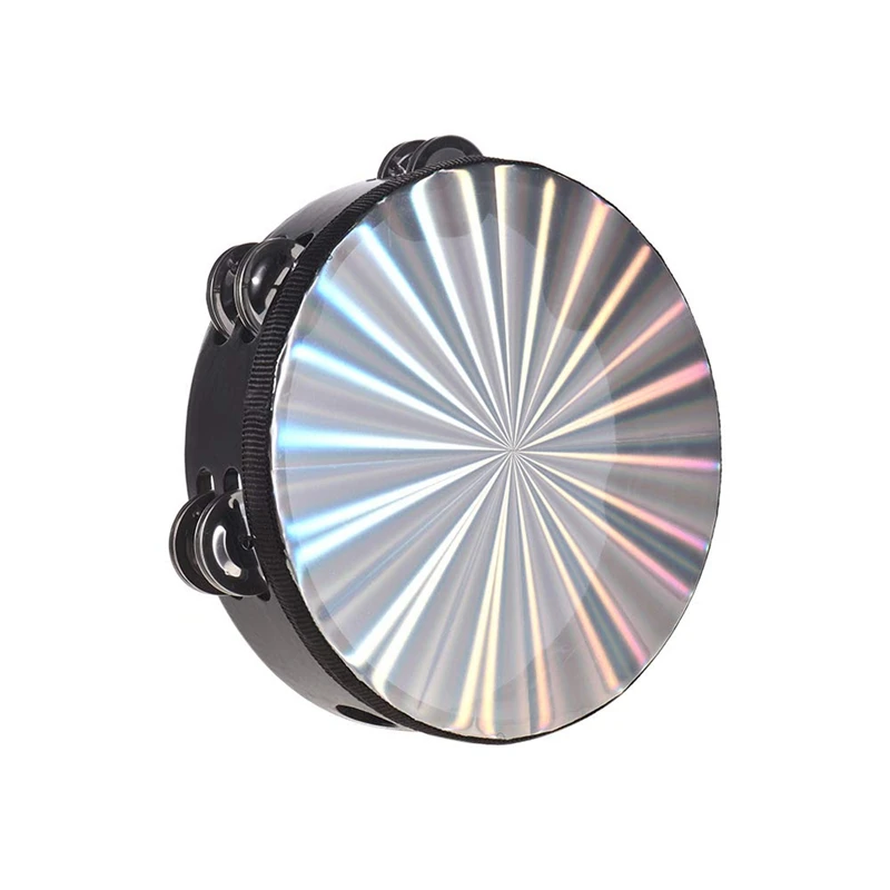 8 дюймов деревянные Тамбурины колокольчик ручной барабан Светоотражающие