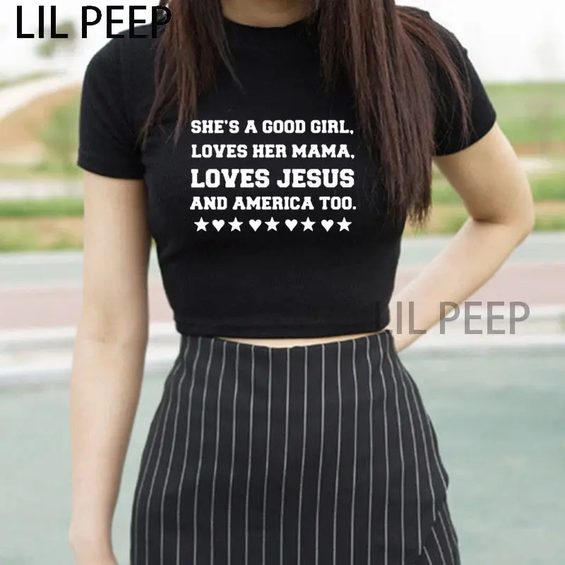 

Футболка женская с забавным принтом, укороченный топ с коротким рукавом, кавайная уличная одежда, одежда для гранжа, 4 июля