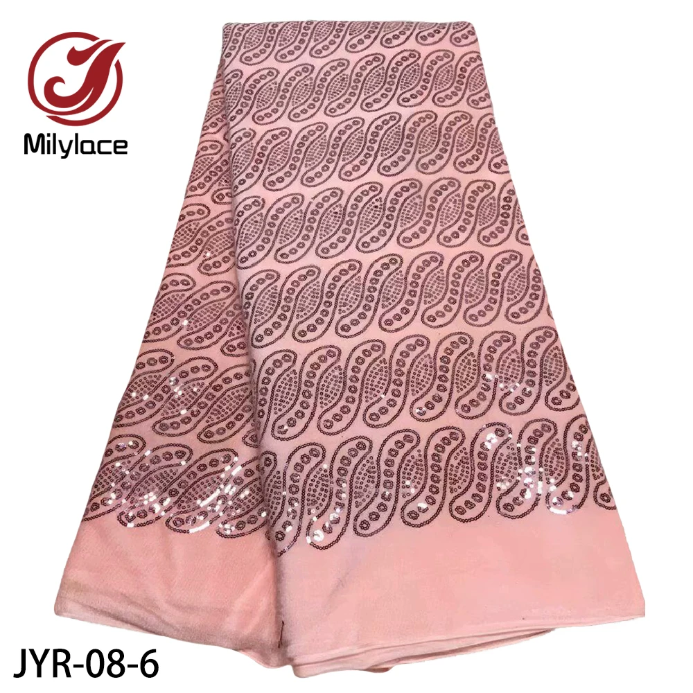 

African Velvet Lace Fabric 2020 High Quality Nigerian Velvet Embroidered Lace Fabric for Nigerian Wedding Dress JYR-08