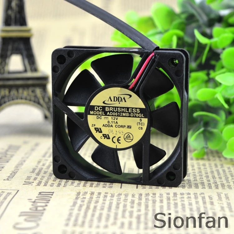 Для оригинального ADDA 6015 DC12V 0.11A 6 см AD0612MB D70GL источник питания шасси охлаждающий