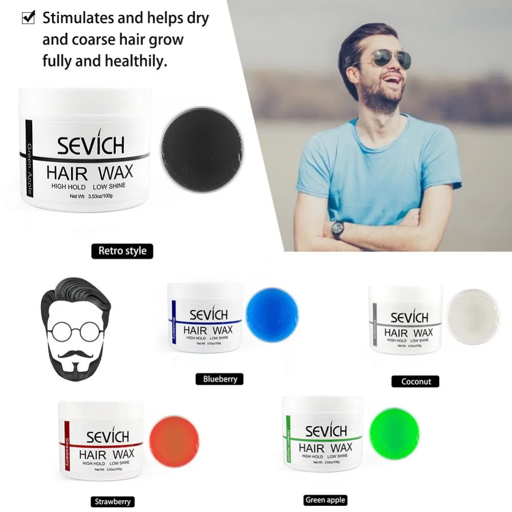 Hair Wax Natural Hairdressing Wax Styling Cream Hair Tools For Men 100g Hair Styling Clay Hair Pomade Slicked Keep Hair Men Oil
