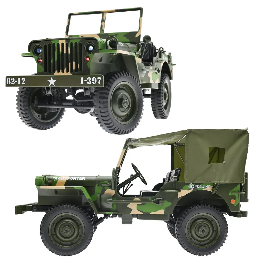 

Полноразмерный автомобиль C606 с дистанционным управлением в масштабе 1:10, четырехколесный привод, jeep, Радиоуправляемый автомобиль, камуфляж...