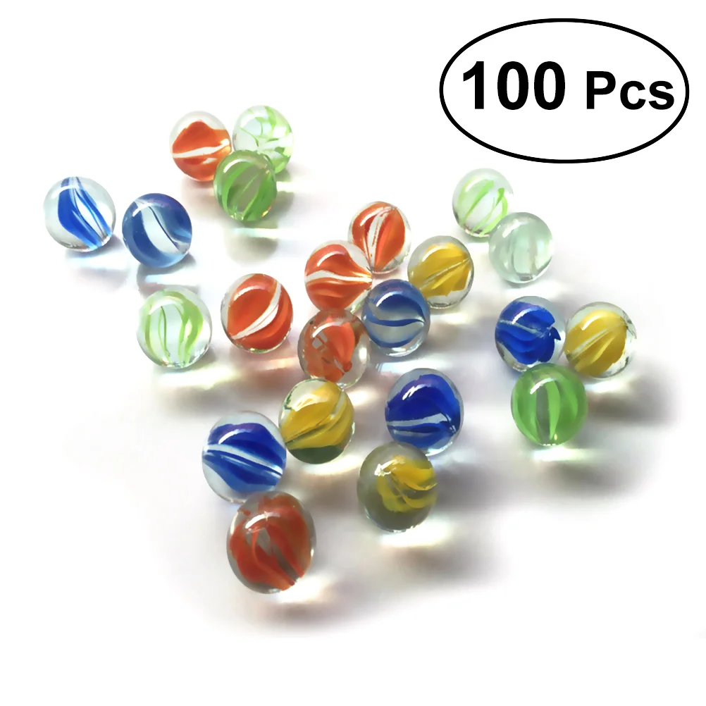 

Set of 200 16MM Cats Eyes Glass Shooter & Marbles Colorful Patterned Glass Beads Balls for Kids