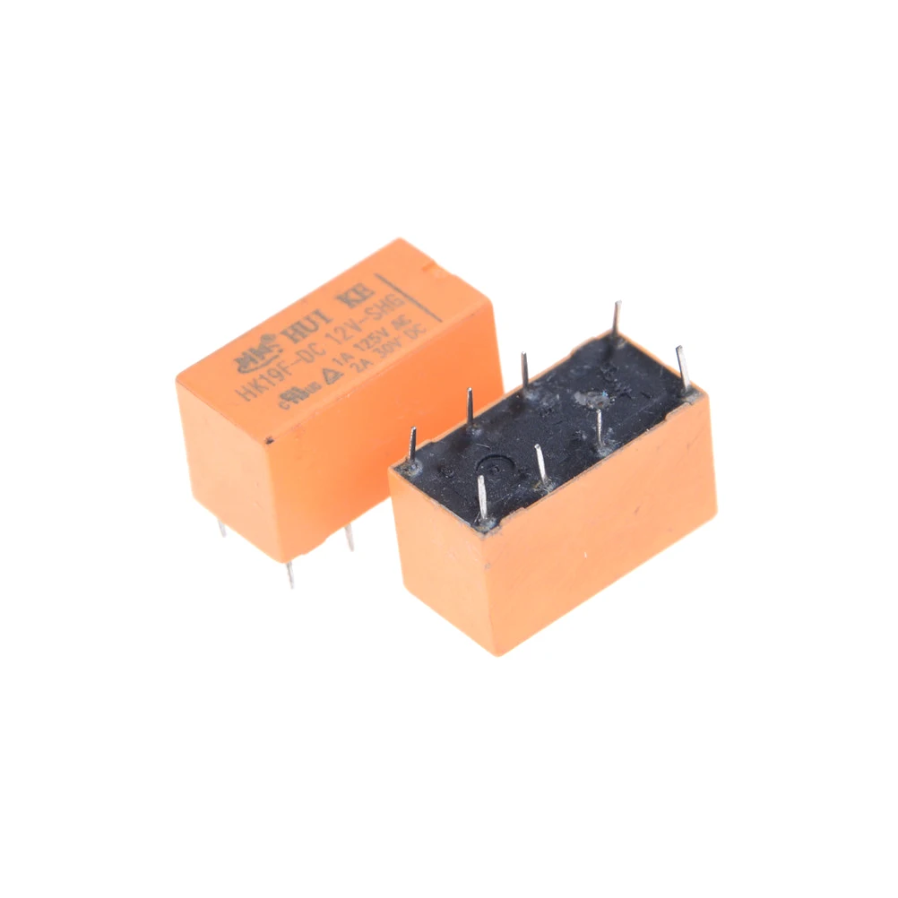 

High Quality DC 12V SHG Coil DPDT 8 Pin 2NO 2NC Mini Power Relay PCB Type HK19F / 10Pcs