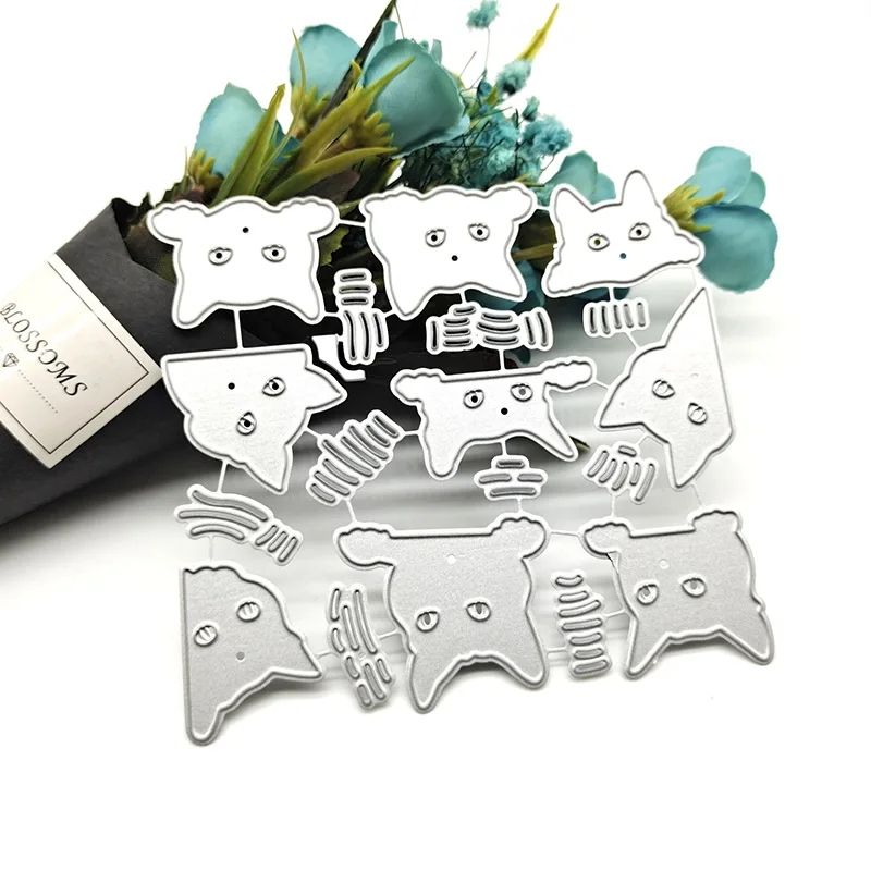 

Cute Probe Cat Set Scrapbooking Paper Die Cut Stencils Metal Craft Cutting Dies Embossing For Crads Making 2021 New