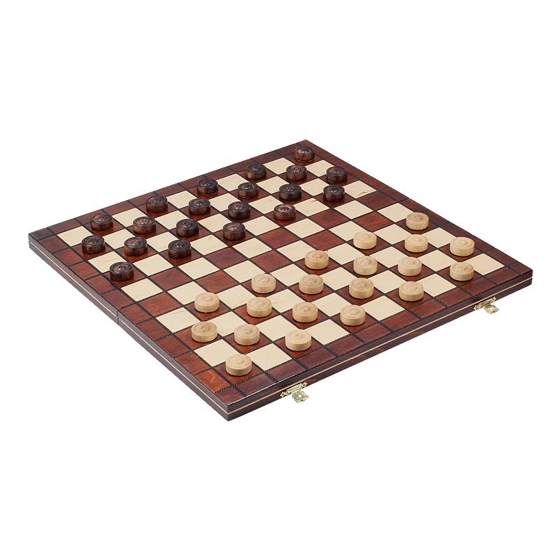 Высококачественные Складные портативные деревянные шашки ручной работы набор