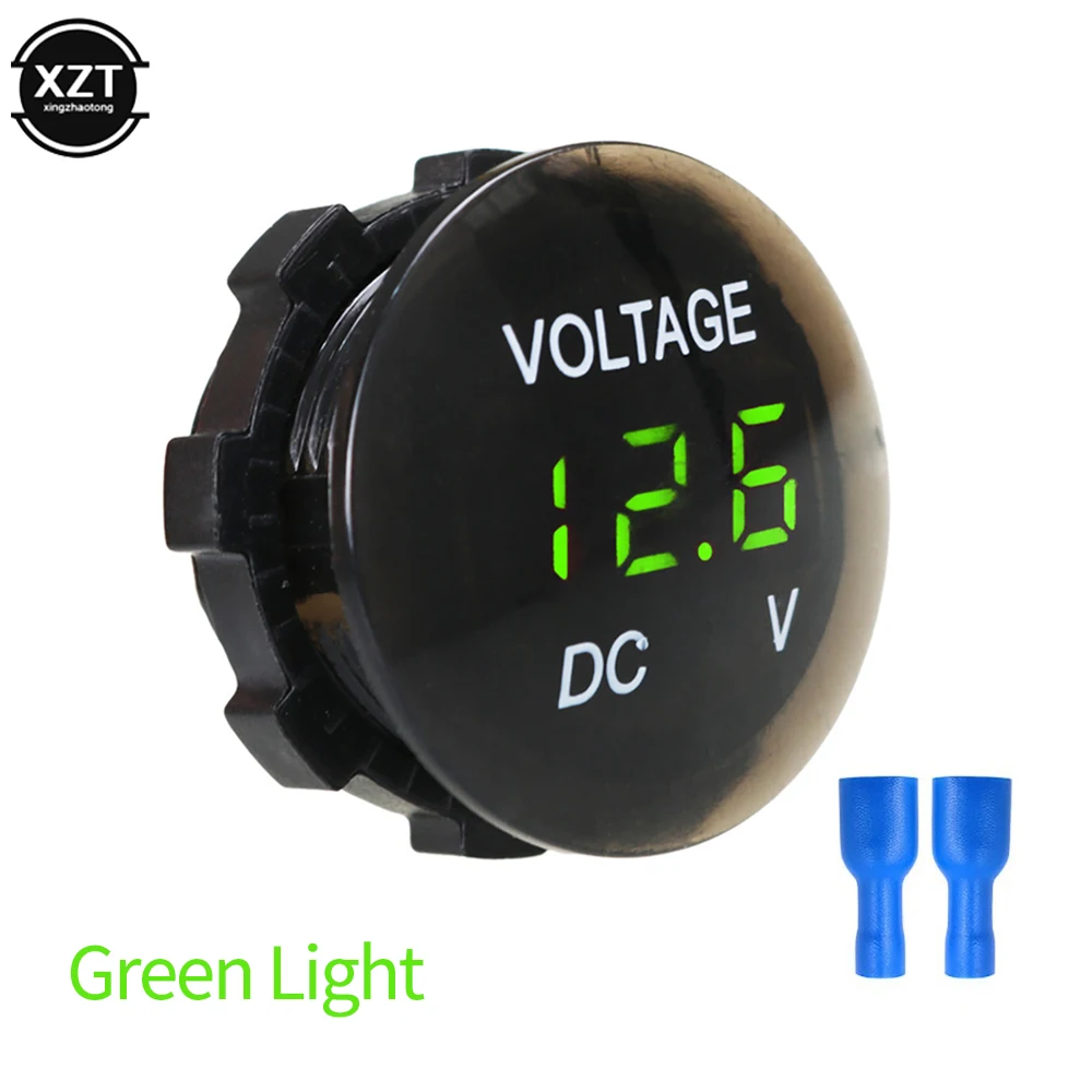 Мини Круглый Водонепроницаемый моторная лодка мотоцикл DC5V-48V LED Панель Цифровой