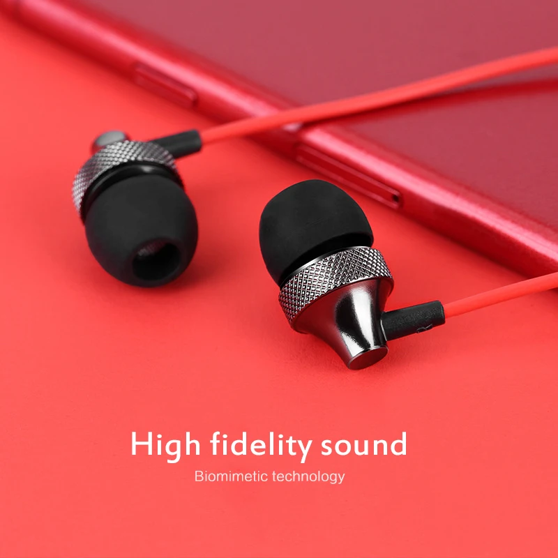 

Universal Portable Wired Earphone Stereo Bass Headphone In-Ear 3.5MM Metal HIFI Earpiece With MIC Suitable For Xiaomi & Samsung
