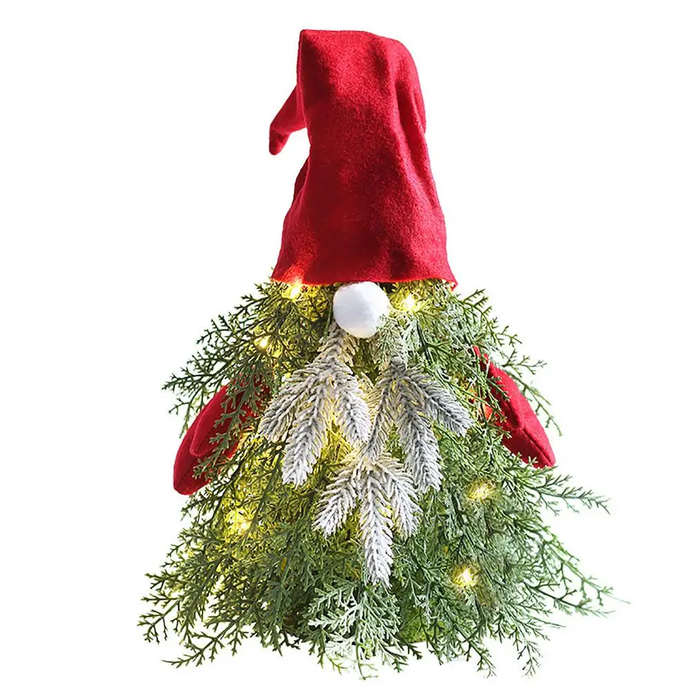 

Innovative Lighted Christmas Tree Gnome Cute Faceless Gnome Doll With Long Legs Mini Christmas Lighted Tree Christmas Gnome M