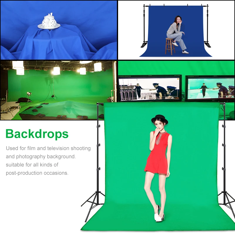 Yizhestudio 3*2/3/4 м фон для фотосъемки синий зеленый цвет фона экрана профессиональная