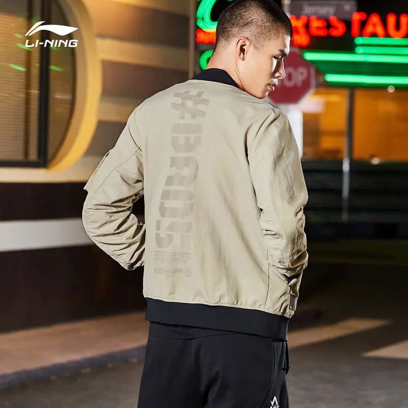 Li-Ning Мужская баскетбольная куртка серии BAD FIVE с защитой от ударов, спортивная куртка с карманами и подкладкой AJDP005 MWJ2591