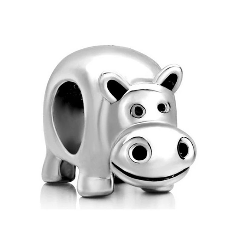 Fit Pandora шарм браслеты карусель круглый дом лошадь животное Шарм для розовый синий