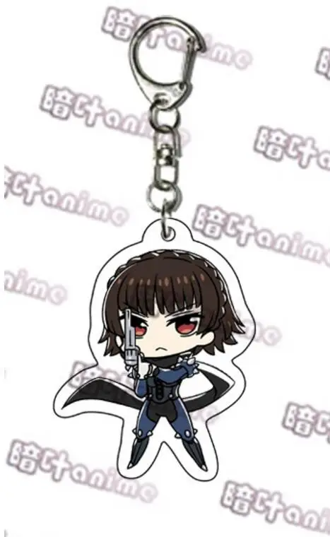 Цвет: желтый Аниме Persona 5 Ren Amamiya Morgana Ryuji Sakamoto Ann Takamaki Makoto Niijima Косплей акриловый брелок кулон брелок с игрушкой подарок - Цвет: Цвет: желтый