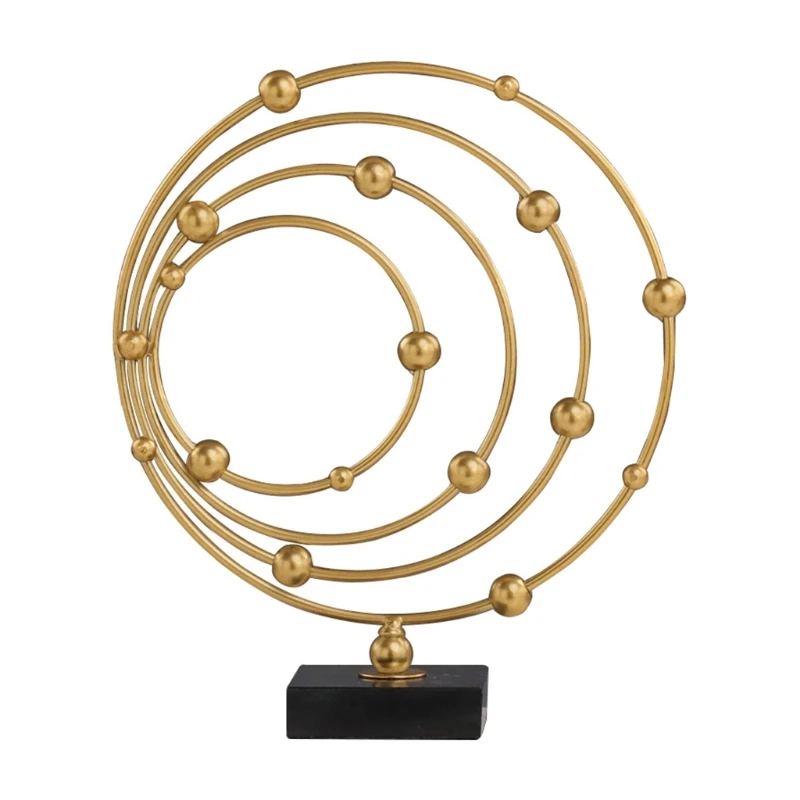 594C роскошный орнамент планеты в скандинавском стиле Абстрактная Металлическая