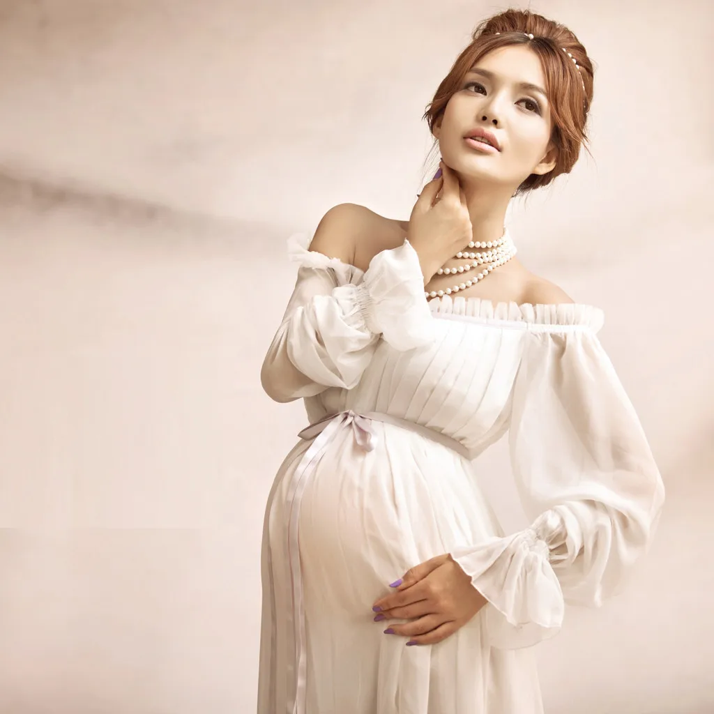 Платье для беременных Новинка Реквизит фотосъемки кружевное платье с открытыми