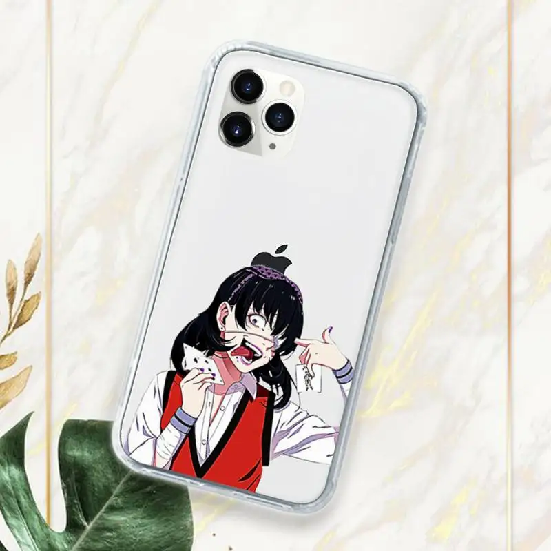 

Anime Kakegurui Phone Case Transparent for iPhone 11 12 mini pro XS MAX 7 8 6 6S Plus X 5S SE 2020 XR