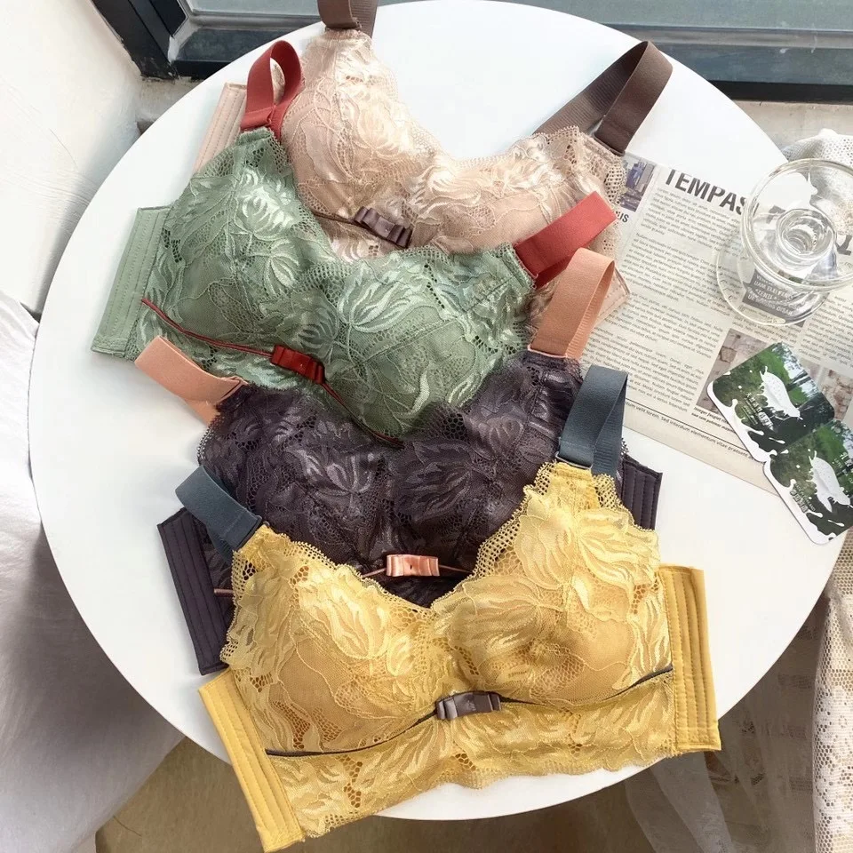 MeooLiisy Sexy Bra  Lingerie Feminina Wire Free Bra Underwear Women  Lace Sexy Intimates Embroidery Underwear & Sleepwears