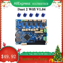 Cloned Duet 2 Wifi V1.04 Upgrade 32bit MotherBoard Duet2 Wifi 32bit For ender 3 V2 Pro CNC 3D Printer Parts