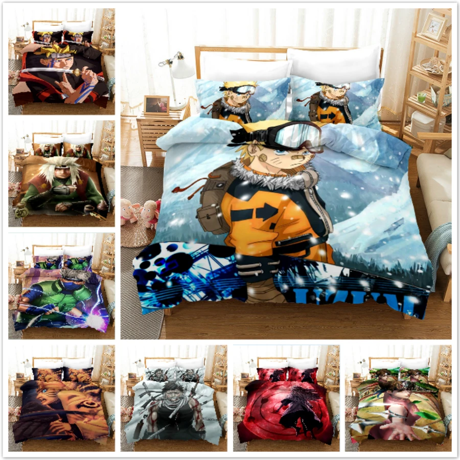 Пододеяльник 3D Новый японский мультфильм ниндзя постельное белье с аниме наборы