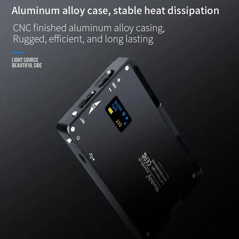 Manbily MFL-08 RGB светодиодный светильник 2500K-8500K лампа с регулируемой яркостью сцены