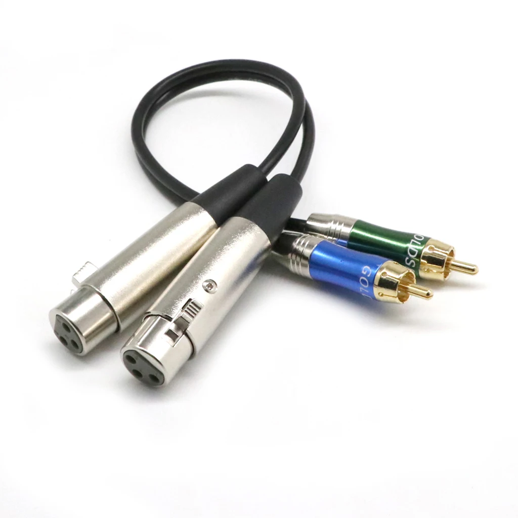 Двойной 2 RCA штекер для Dual XLR Сделано в Китае переходник с внутренней резьбой Spiltter
