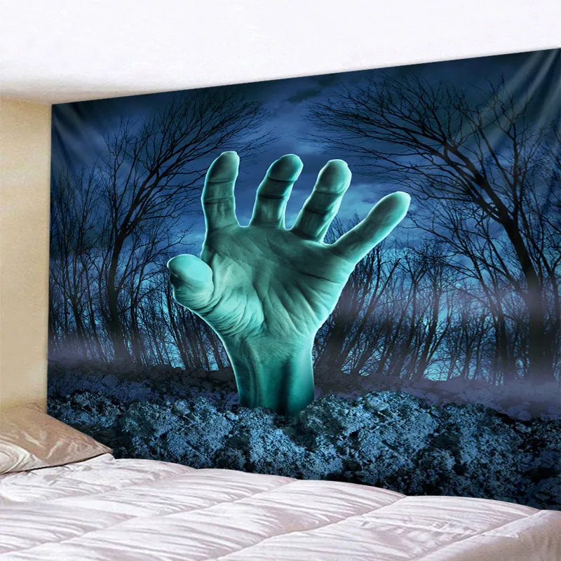 Новейший гобелен с хеллоуинской тематикой настенный мультяшный череп тыква