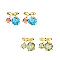 women fashion small big round earrings with crystal gold color no fade allergy free classical style brass material