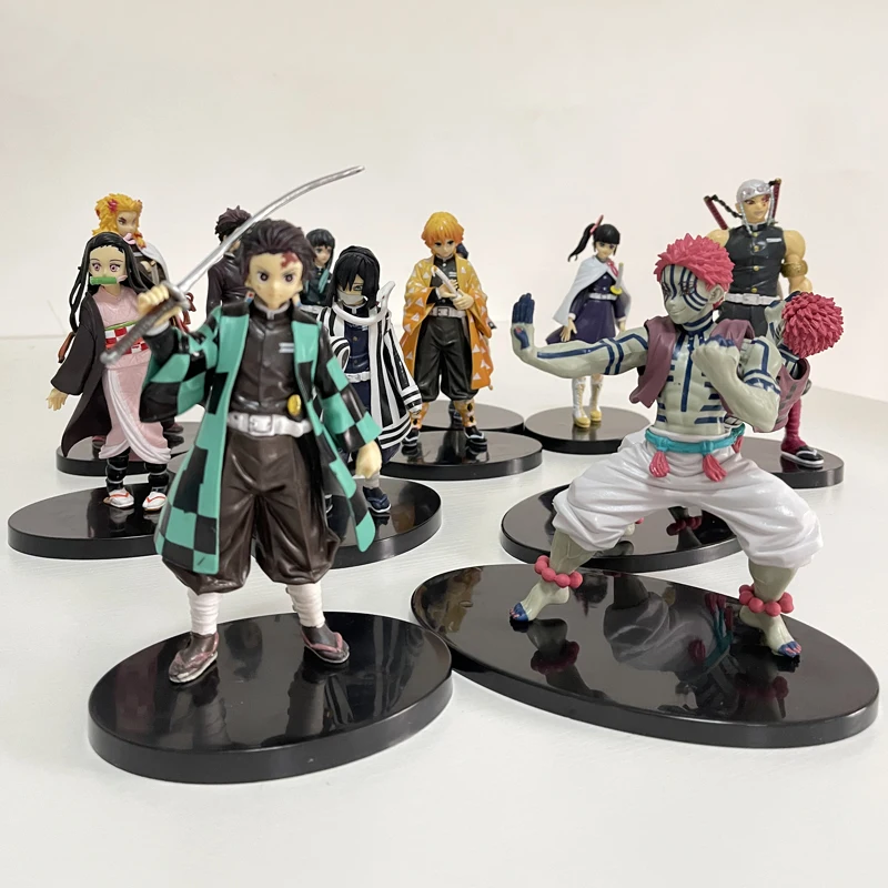 

Anime Figure Demon Slayer Kimetsu No Yaiba Doll Tanjiro Nezuko Figurine Zenitsu Demon Slayer Kawaii Room Decor Children's Toys
