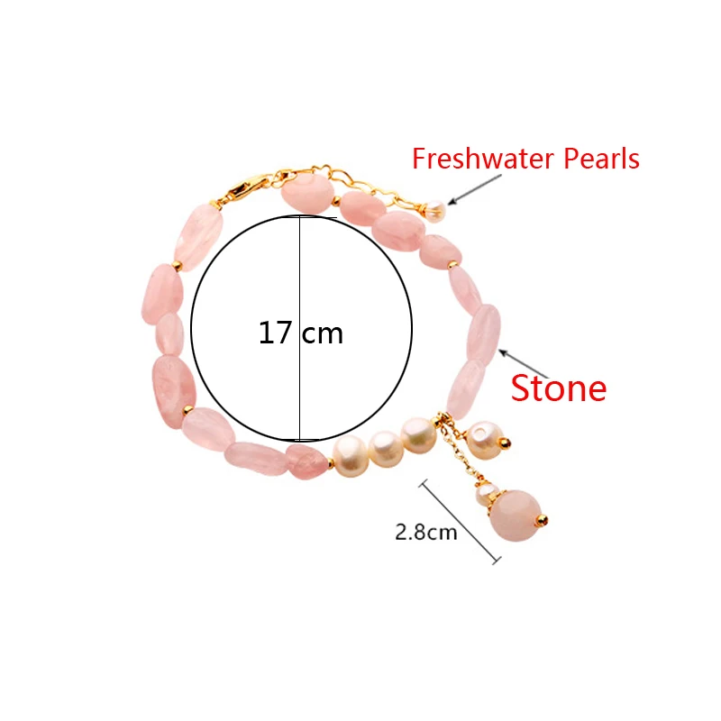 

Handmade Natural Stone Fresh Water Pearl Bracelet Bangles Gift For Women Adjustable Bracelet Delicate Jewelry Pulseras Mujer New