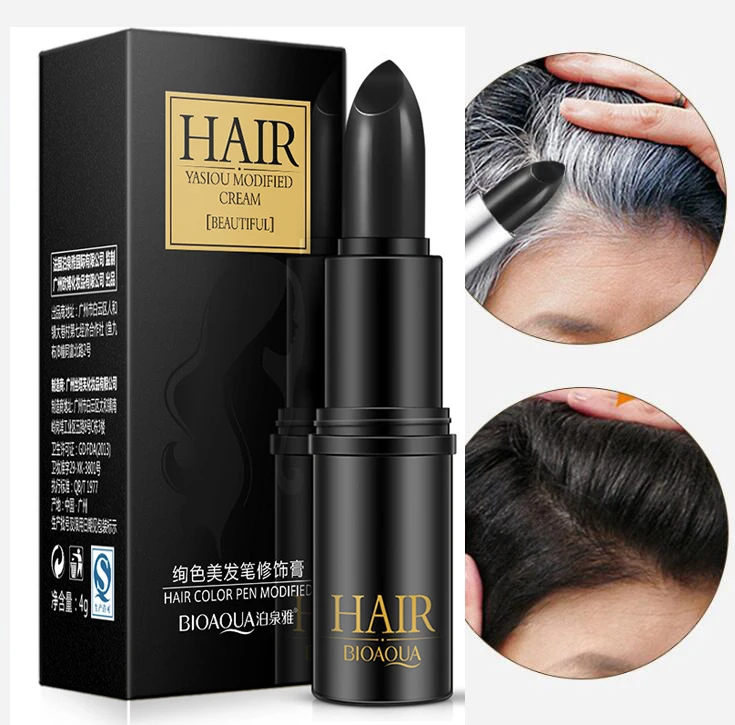 

One-Time Hair dye Instant Gray Root Coverage Hair Color Modify Cream Stick Temporary Cover Up White Hair Colour Dye 3.8g