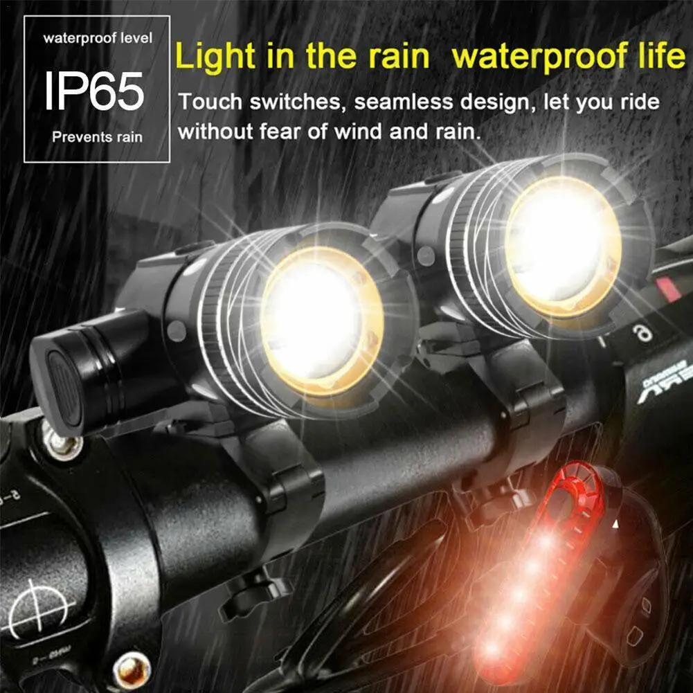 

Scooter LED Lamps T6 Angel Eye Lens Headlight USB Rechargeable Zoomable Bike Lights For M365/PRO 2 Skateboard Accessories