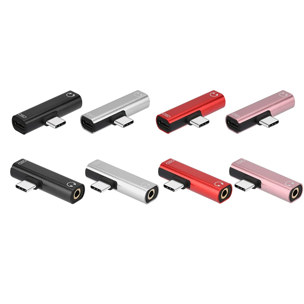 Аудиоадаптер Mini Type C 2 в 1 Type-C на 3 5 мм разъем для наушников USB-C зарядным кодом Samsung