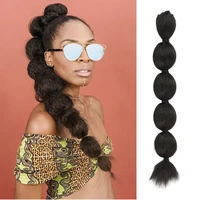 afro puff bun bubble ponytail synthetic kinky straight hair african american wrap drawstring afro puff ponytail hair extensions