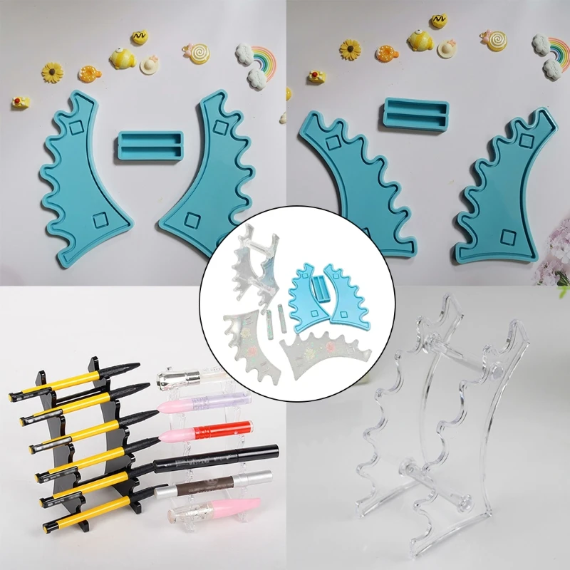 

Jewelry Display Shelf Rack Epoxy Resin Mold DIY Crafts Casting Tool Desktop Storage Stand Silicone Mould