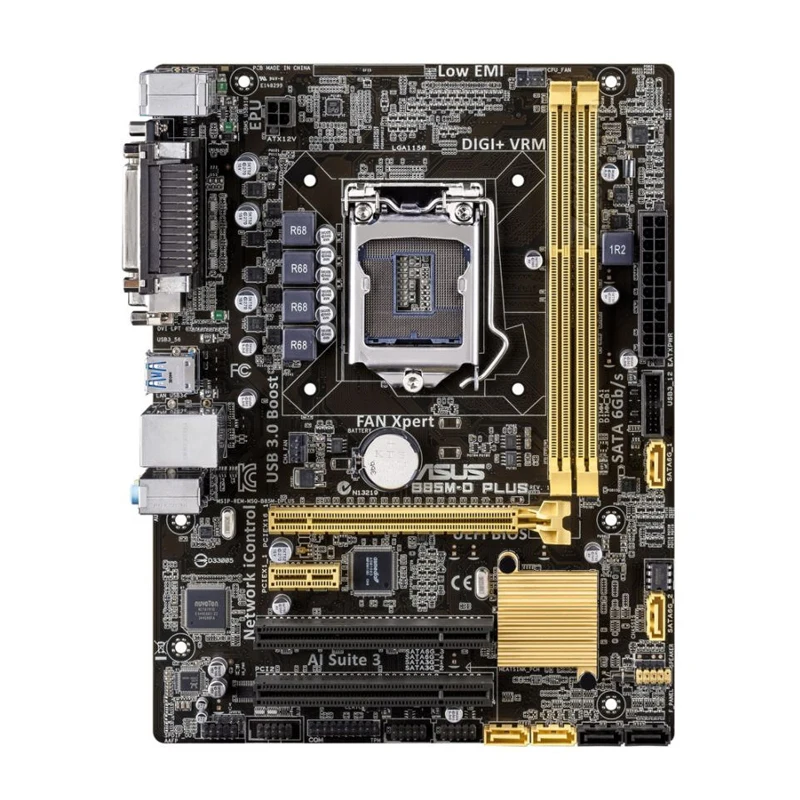 

ASUS B85M-D PLUS LGA 1150 Intel B85 B85M материнская плата для настольного ПК DDR3 16G Core i7 i5 i3 процессор PCI-E 3,0 X16 USB3.0 SATA3 Micro-ATX