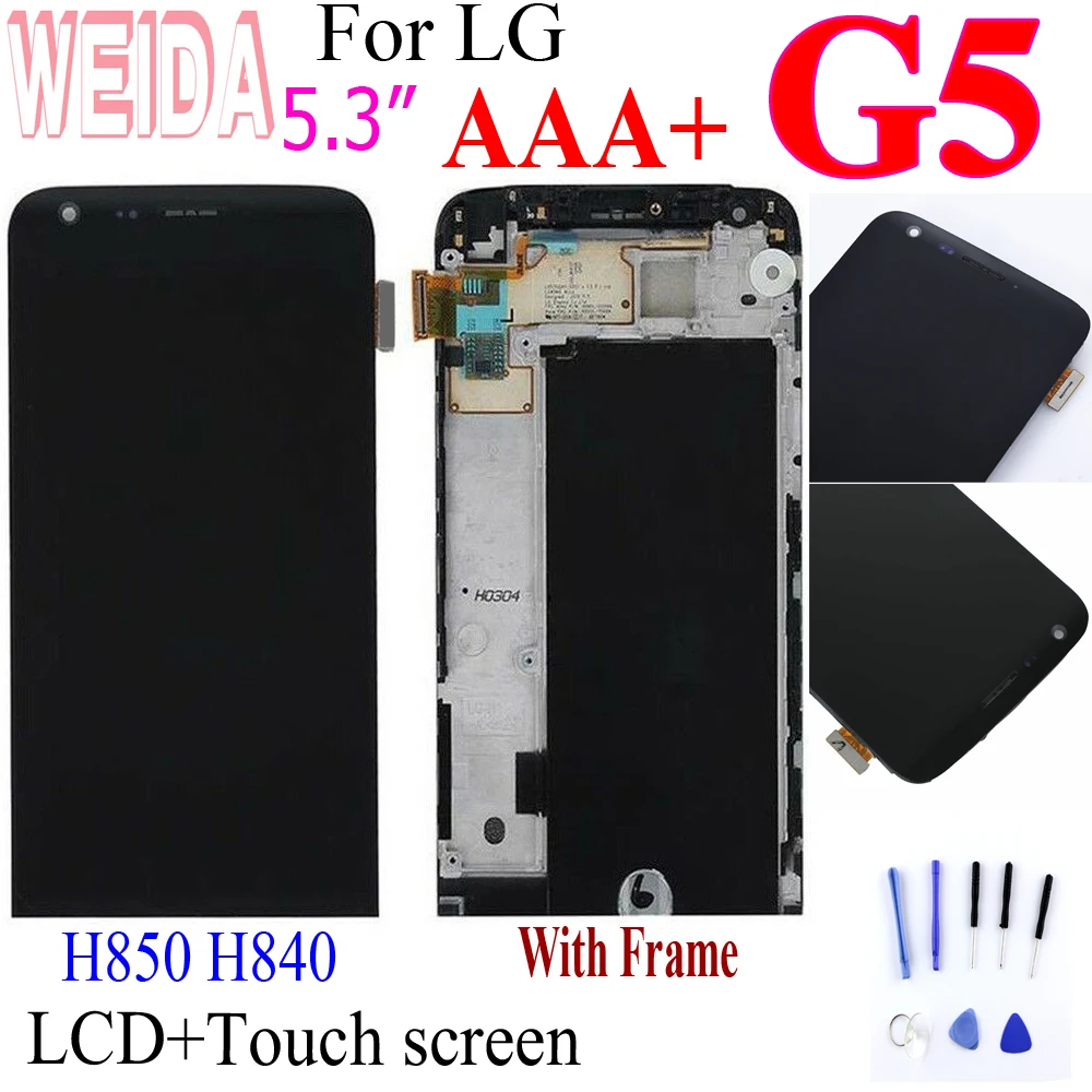 ЖК дисплей Weida 5 3 дюйма для LG G5 H850 H840 RS988 сменный экран в сборе с рамкой SE сенсорный