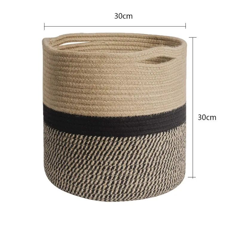 

Cotton Rope Woven Flower Pot Storage Basket Flower Basket Office Decor Pots for Plants Vase Decoration Household Plant Pot
