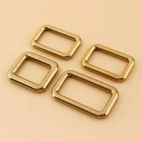 solid brass square ring buckles cast seamless rectangle rings leather craft bag strap buckle garment belt luggage purse diy