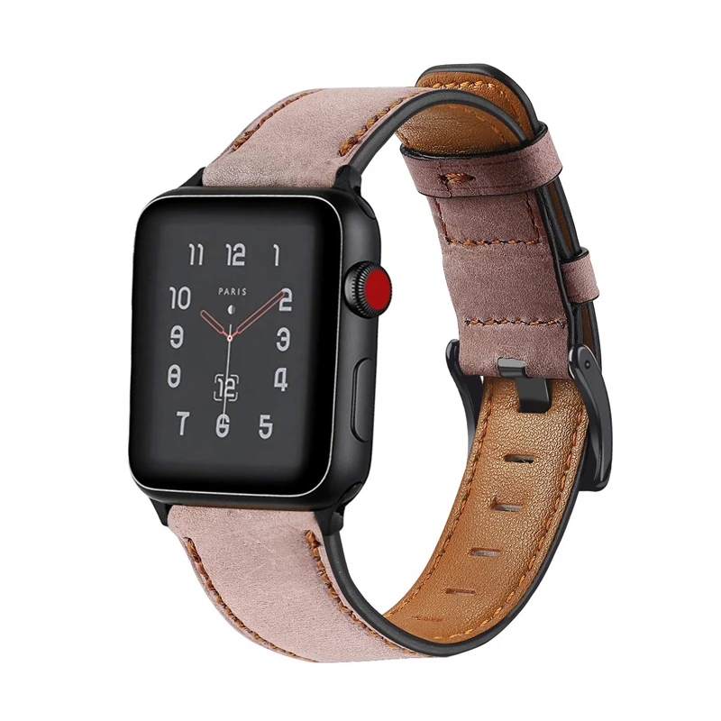 Ремешок из натуральной кожи для apple watch 6 band 42 мм 38 44 40 iwatch series 6/SE/5/4/3/2/1 - купить по