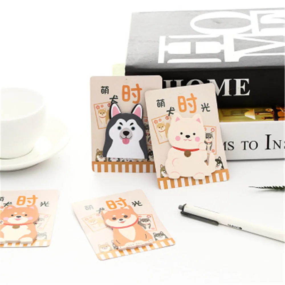 30 страниц/упаковка милые Мультяшные Липкие заметки с собакой кавайная Акита Сиба