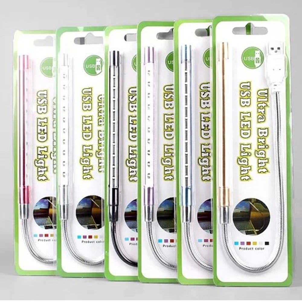 

USB Desk Lamps 10 LED 360 Degree DC 5V Portable Adjustable Table Lamp USB Desk Light Reading Book Lights for Laptop PC