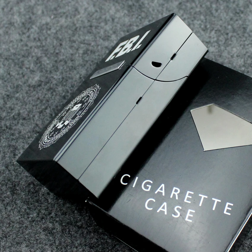 Металлическая сигаретная Коробка Чехол ФБР CIA MI6 Mossad дизайн производные продукты
