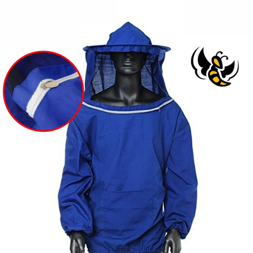 

1pcs Beekeeper Suit Blue Protection Outfit Sting Proof Ventilated For Adults Beekeeper Suit Cover High Quality