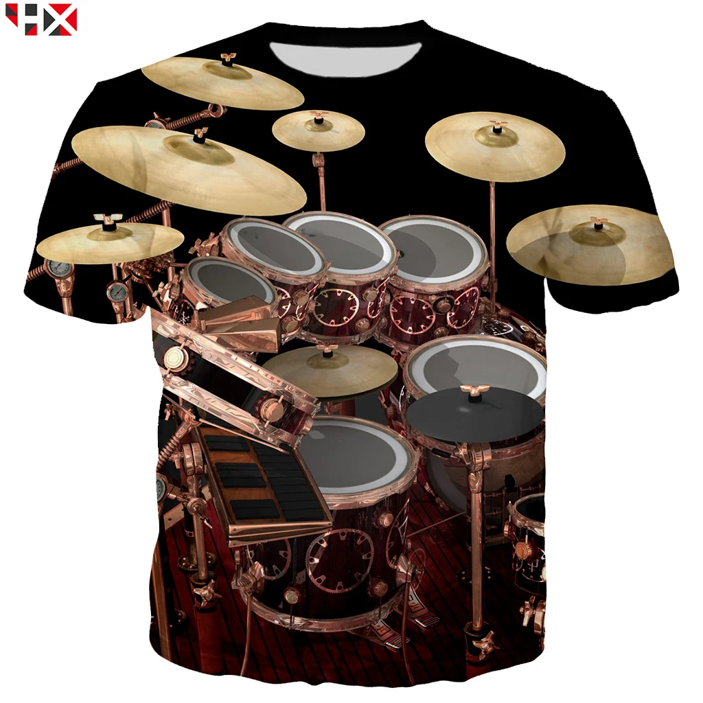 Летняя распродажа 3D принтом бас ударная установка Ван Пис смешные футболки в