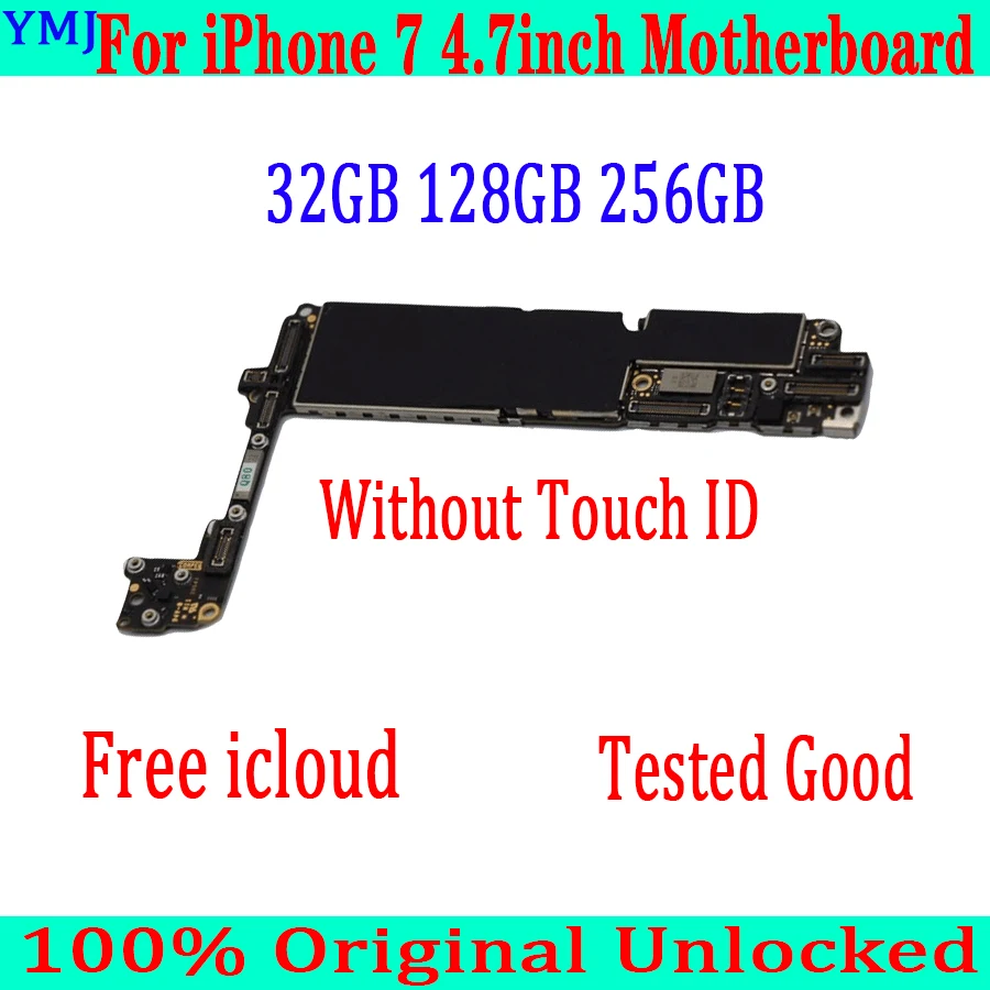 

Материнская плата 32 ГБ, 128 ГБ, 256 ГБ для iphone 7 4,7 дюйма, оригинальная разблокированная с/без Touch ID, поддержка 4G сетевой логической платы, чистая ...