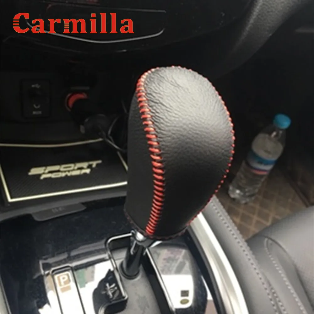 

Carmilla Leather Gear Head Shift Collars for Nissasn Qashqai J11 Dualis 2 J10 Xtrail X-Trail T32 AT Shift Knob Cover Accessories