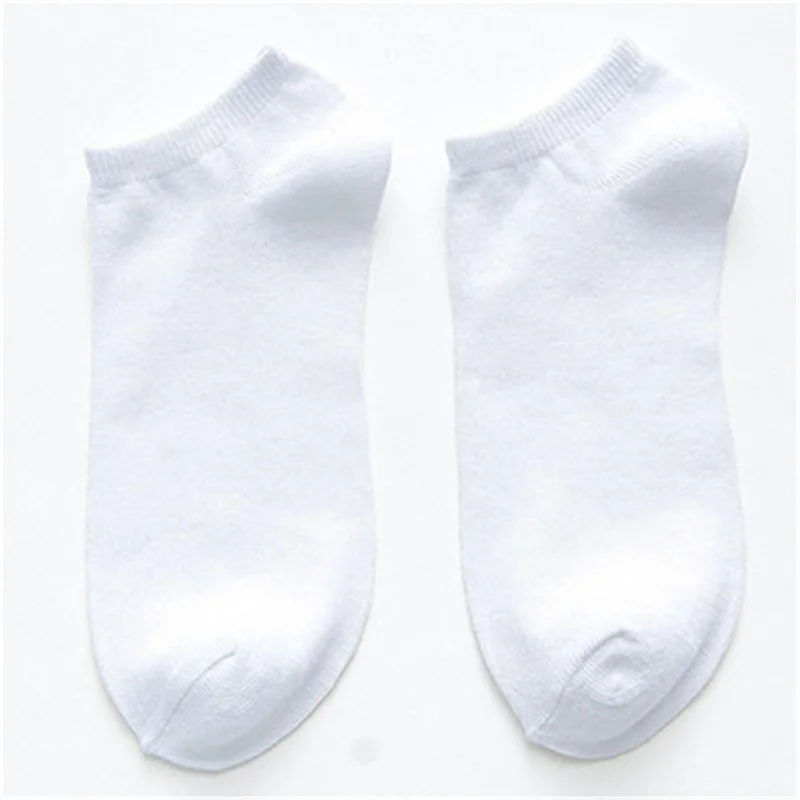 

5 Pairs Man Socks Breathable Sports socks Solid Color Boat socks Comfortable Cotton Ankle Socks White Black